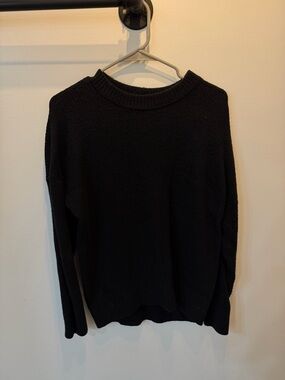 Old Navy Black Ribbed Crewneck Sweater